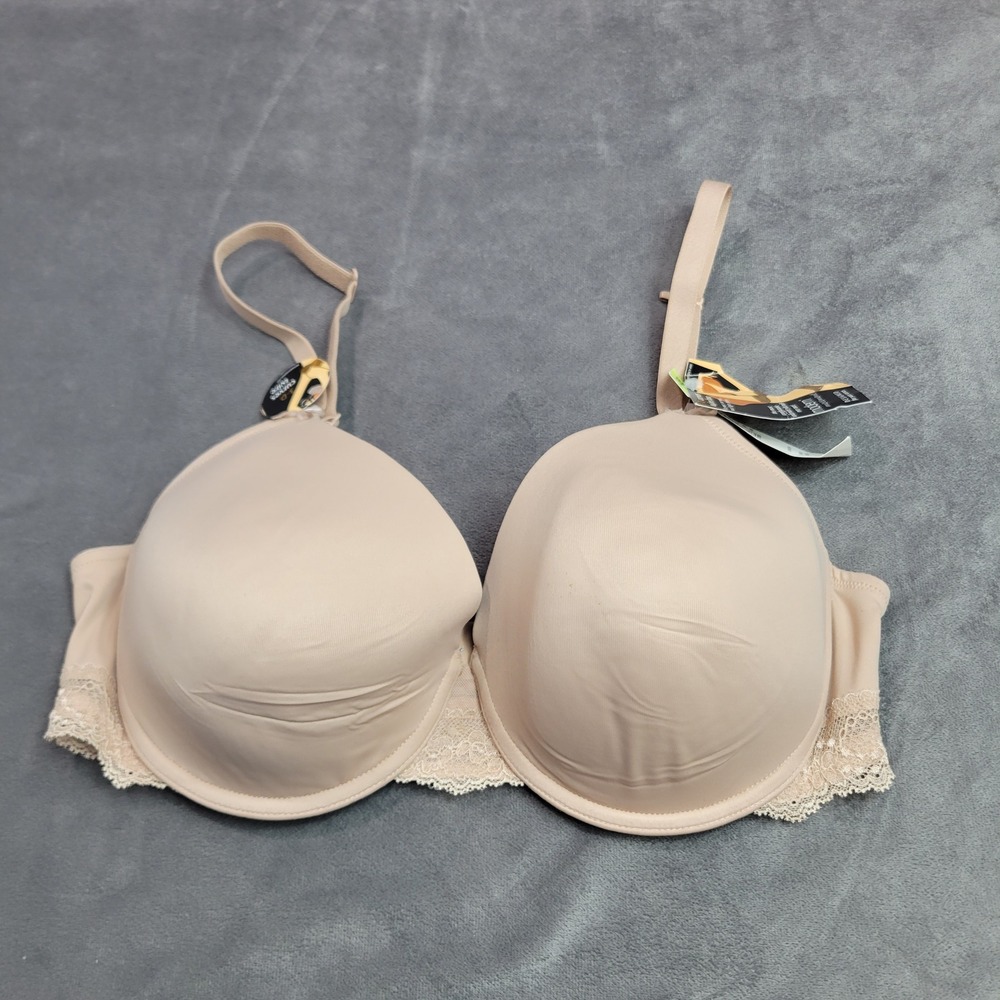 Modern Movement‎ 3D Curves Wire Bra 36B Sable Rose Nude Lace YT2BM236 NEW